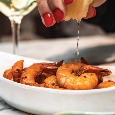 Camarões selvagens salteados