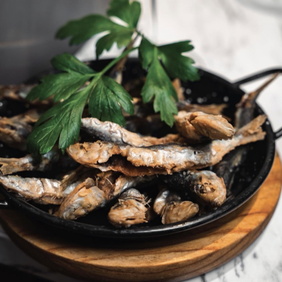 Fried small Sardines